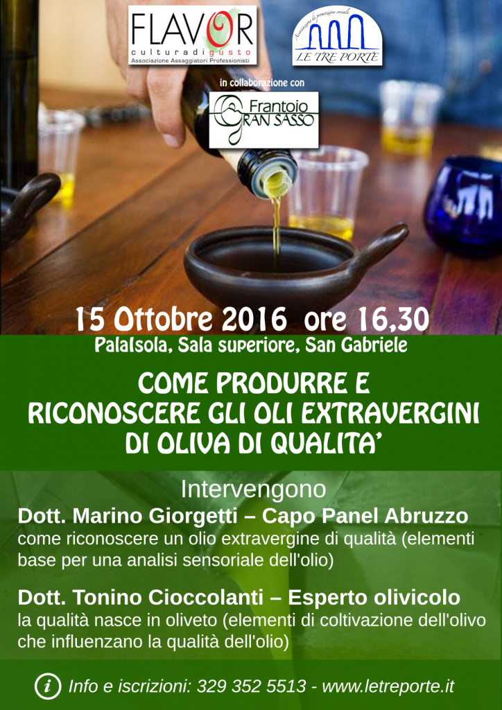 Seminario su produzione e degustazione di olio extra vergine